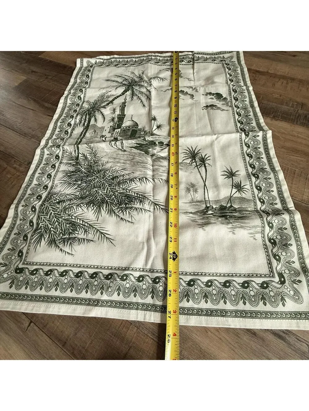 NEW Towel Vue d'Orient, Les Depareillees‎ en Vert ( Green )   From GIEN